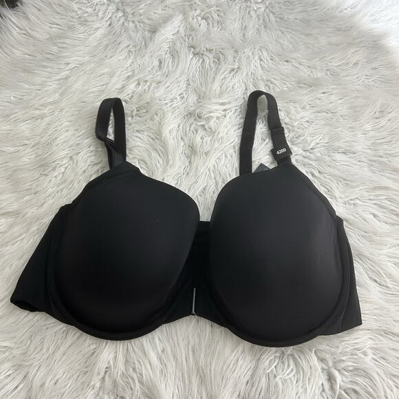 Torrid Curve T  Shirt Bra 42DD Black Lightly Lined Underwired Back Smoothing - Picture 1 of 9